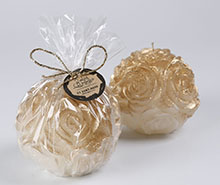 Vela Bola de Rosas Grande de Natal